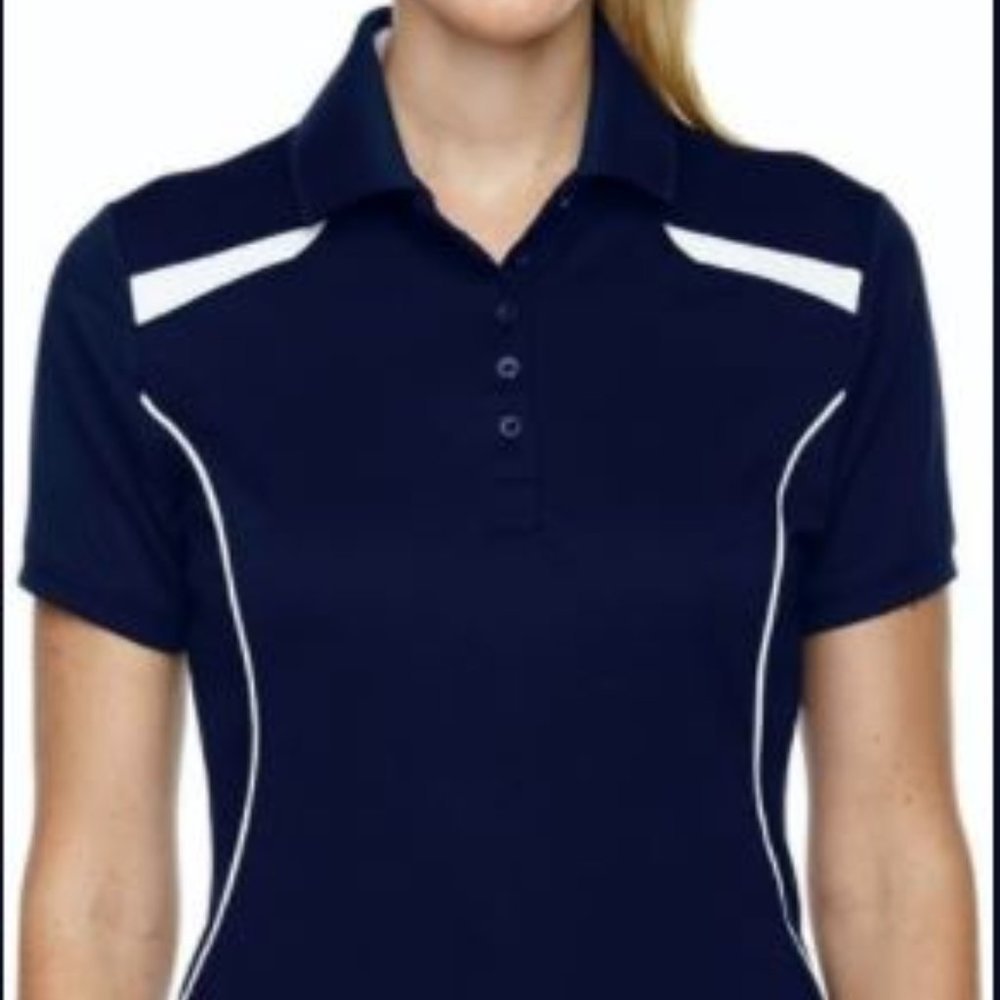 Ladies' Polyester Polo Shirt-Sizes XS, S, M & L (Navy Blue)